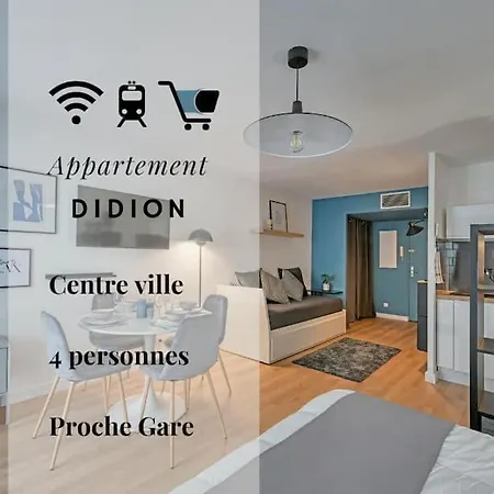 063 - Didion, Centre Gare St Roch, Clim, Balcon,4pers Apartamento